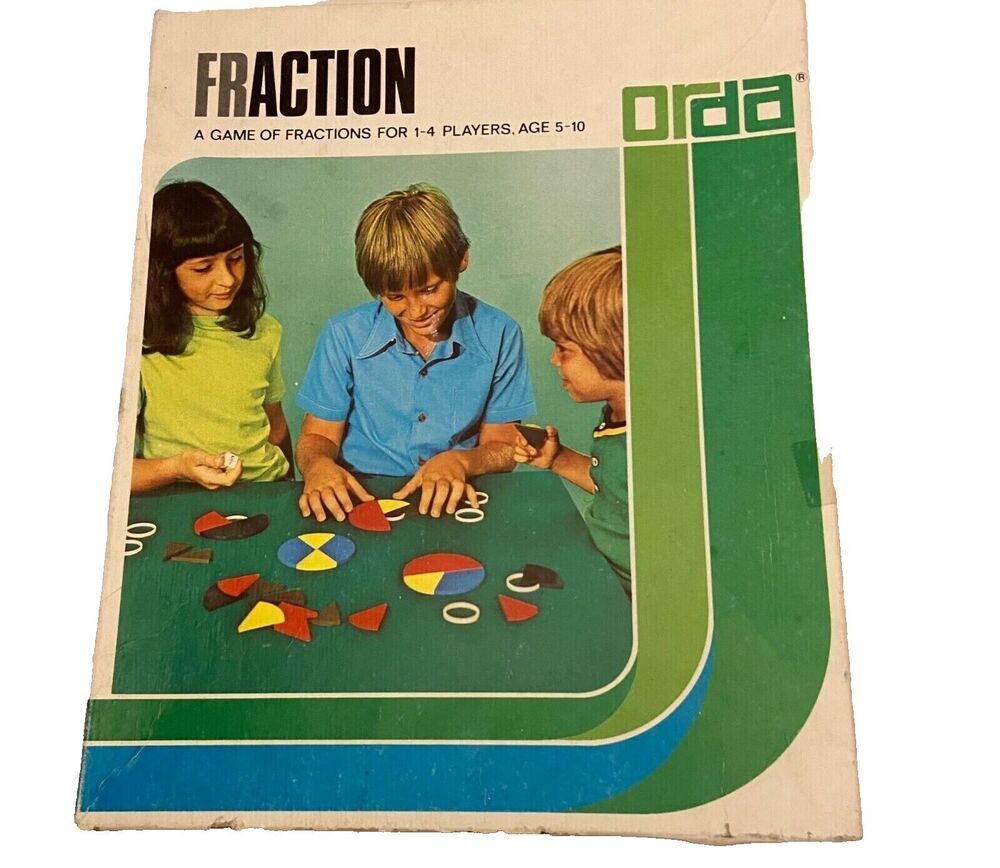 #2220 Vintage Fraction learning game for ages 5-10